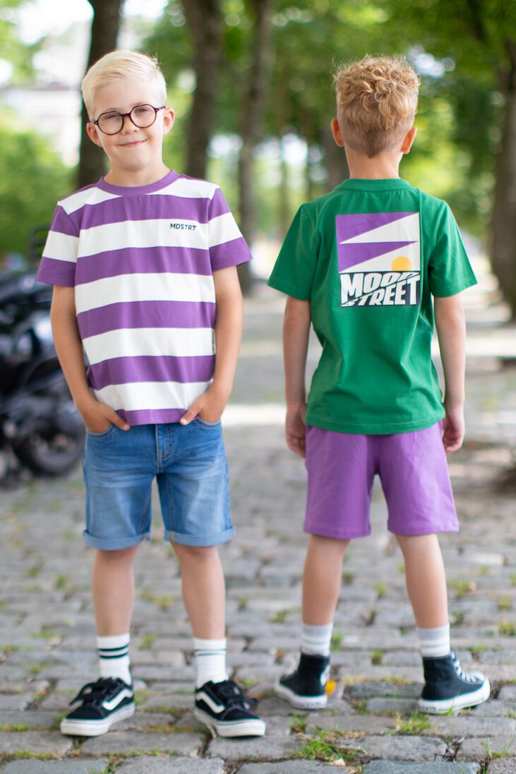 MOODSTREET groene moodstreet t-shirt t-shirt front + back print