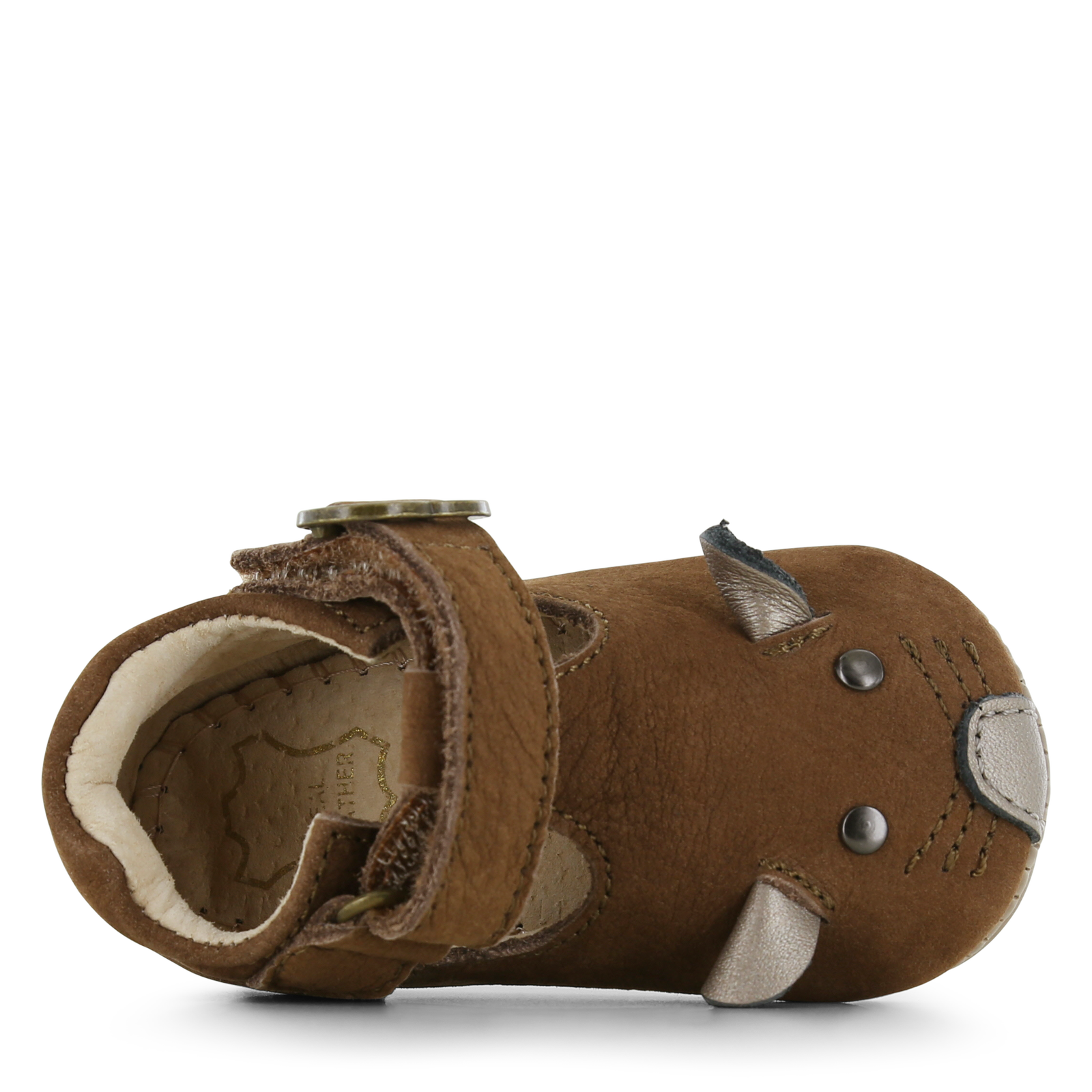 Shoesme cognac BABY-PROOF® T-band schoentje met muis Leer, Nubuck | Sale