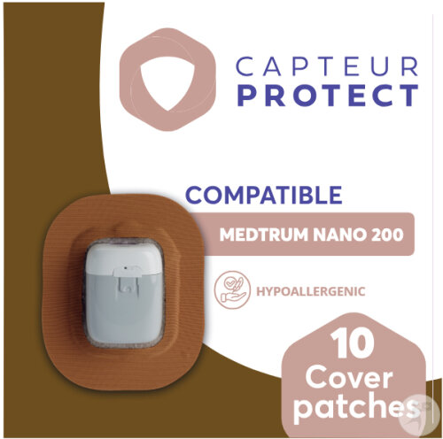Capteur Protect Patches Marron Cover Medtrum Nano 200 10 Pièces