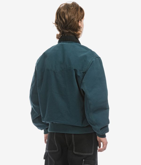 Carhartt WIP OG Santa Fe Organic Dearborn Jacke (deep lagoon black stone canvas)