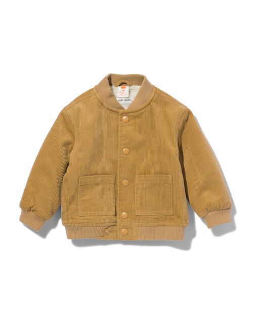 veste de baseball en velours côtelé marron clair