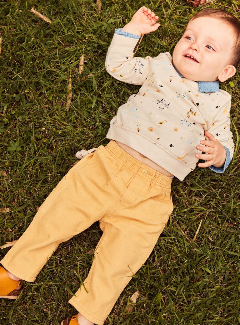 Pantalon en twill jaune