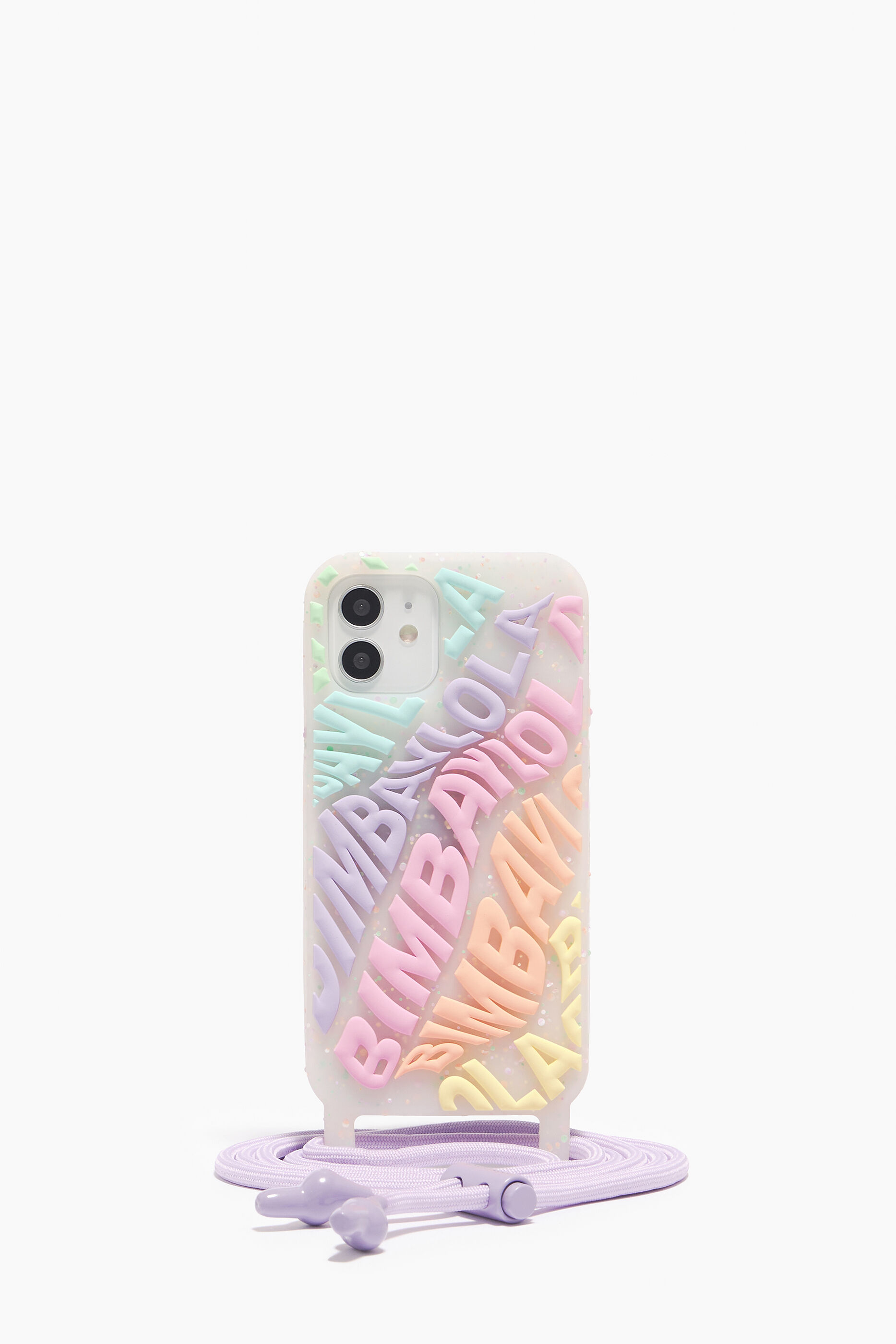 Capa transparente para iPhone 12 Pro com logotipo multicolorido