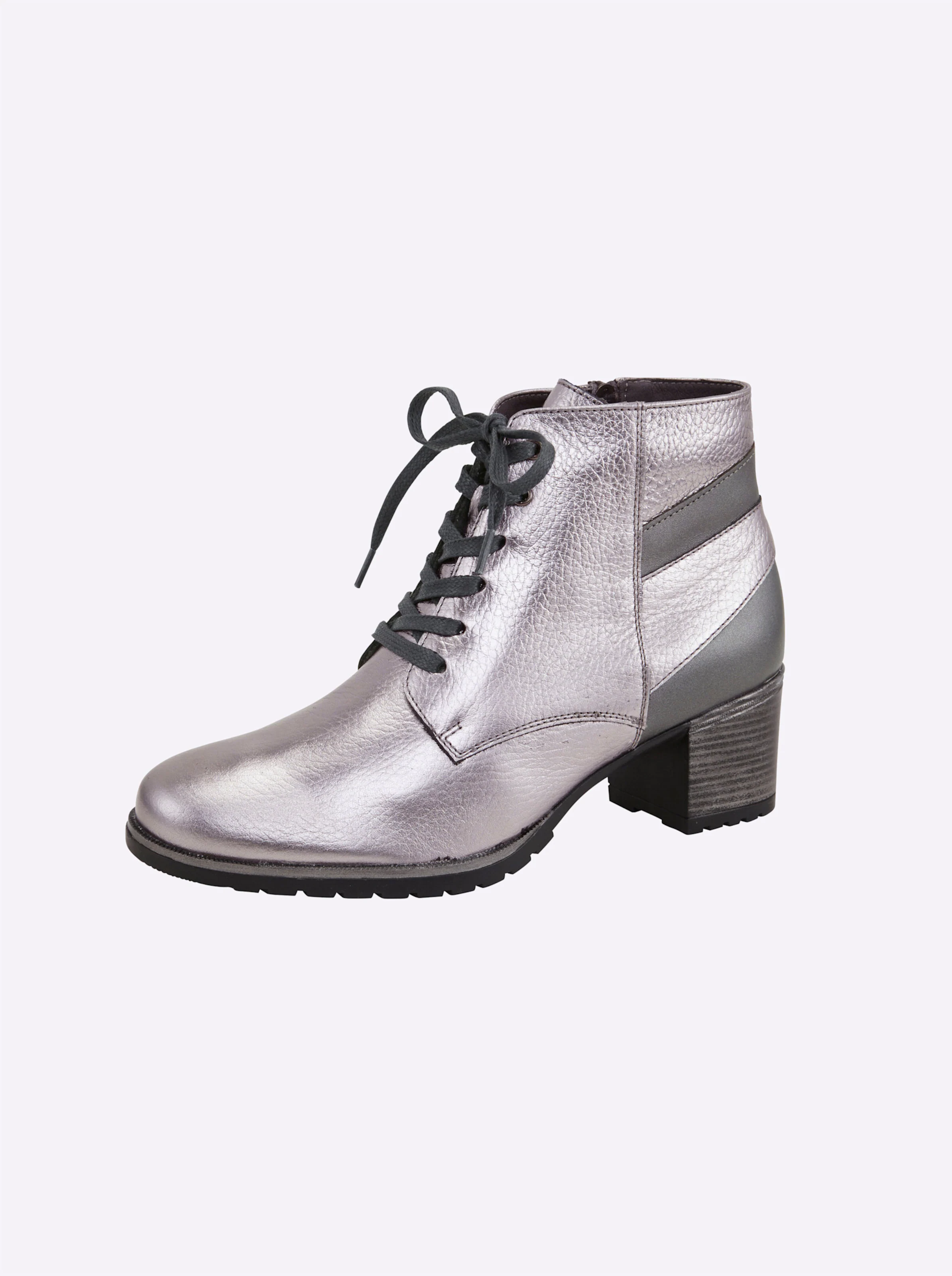 heine Schnürstiefelette in silbergrau