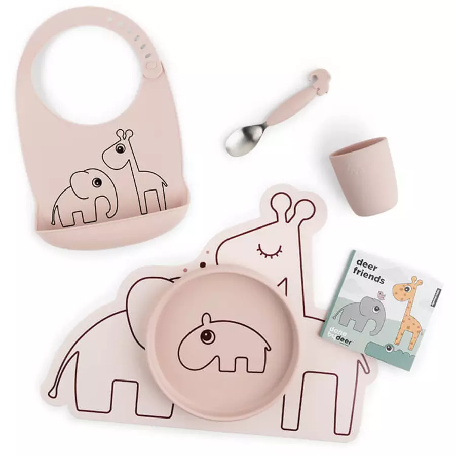 Done by Deer™ Geschenkbox Dinnerset Rosa