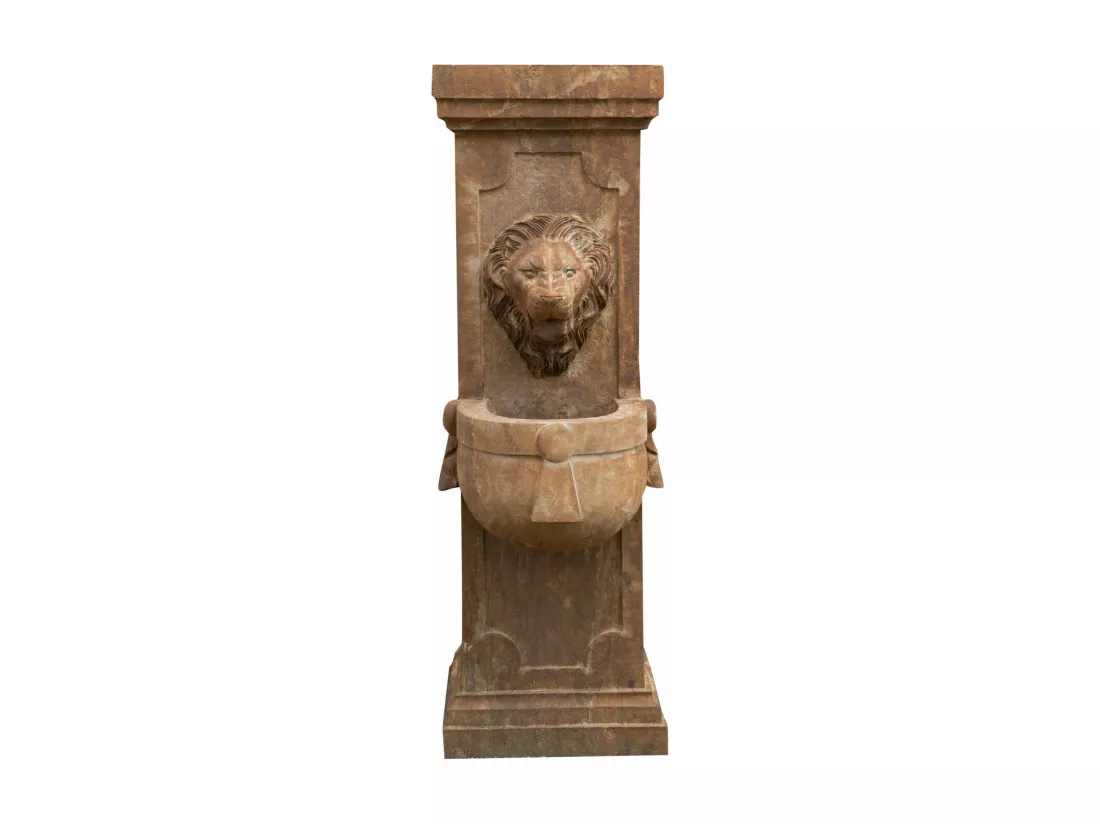 BISCOTTINI Fontaine - Mur en Pierre - Décorative - Fontaine de Jardin - Extérieur - Fontaine Murale - Décoration Murale - Décoration de Jardin - 40x59x125cm