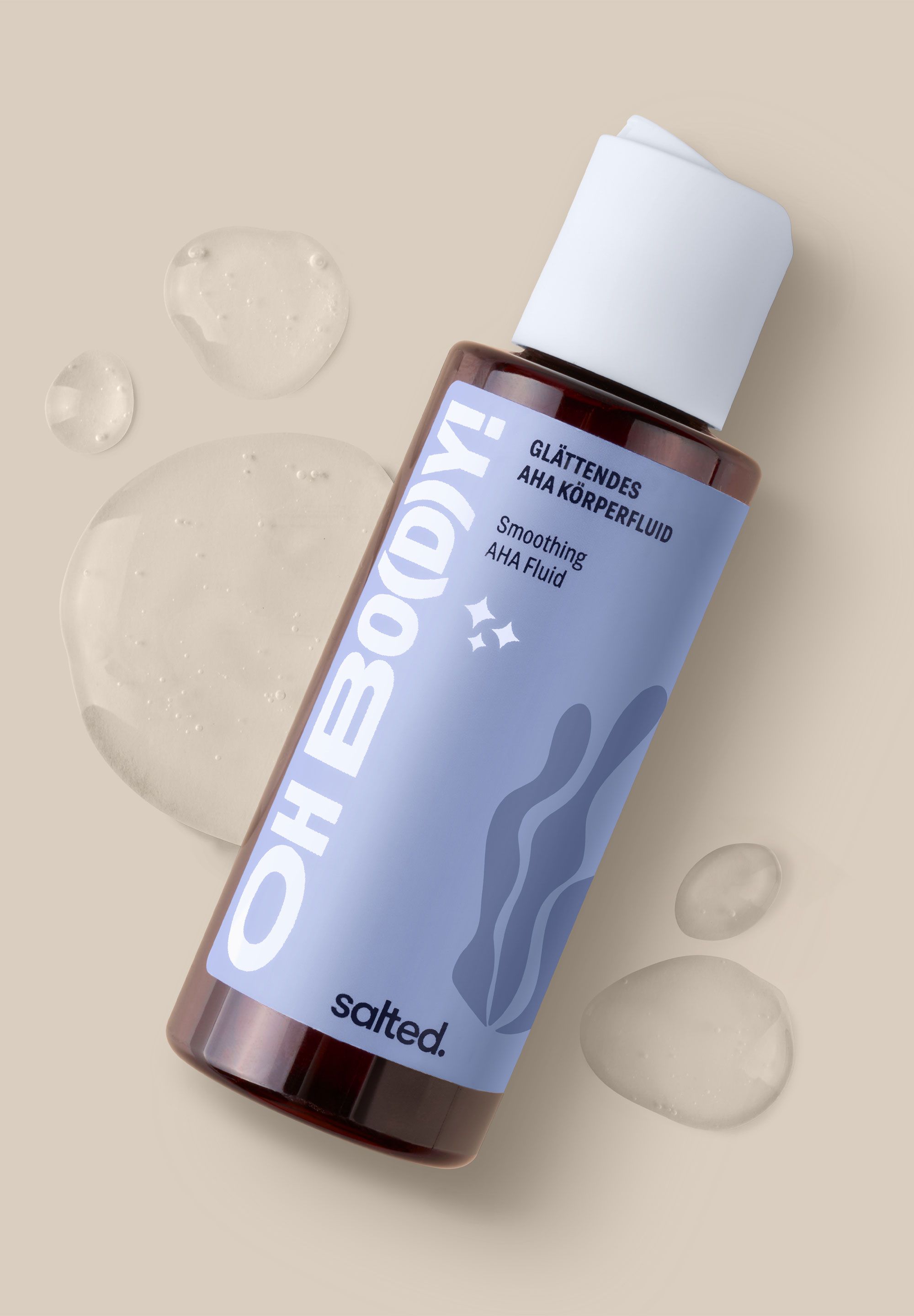 Glättendes AHA Körperfluid
