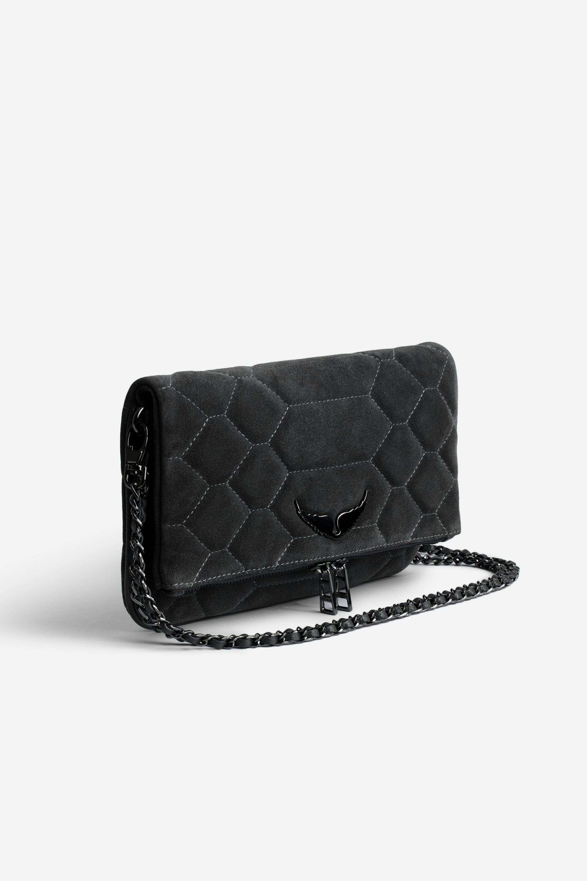 Pochette Rock Suede Matelassée