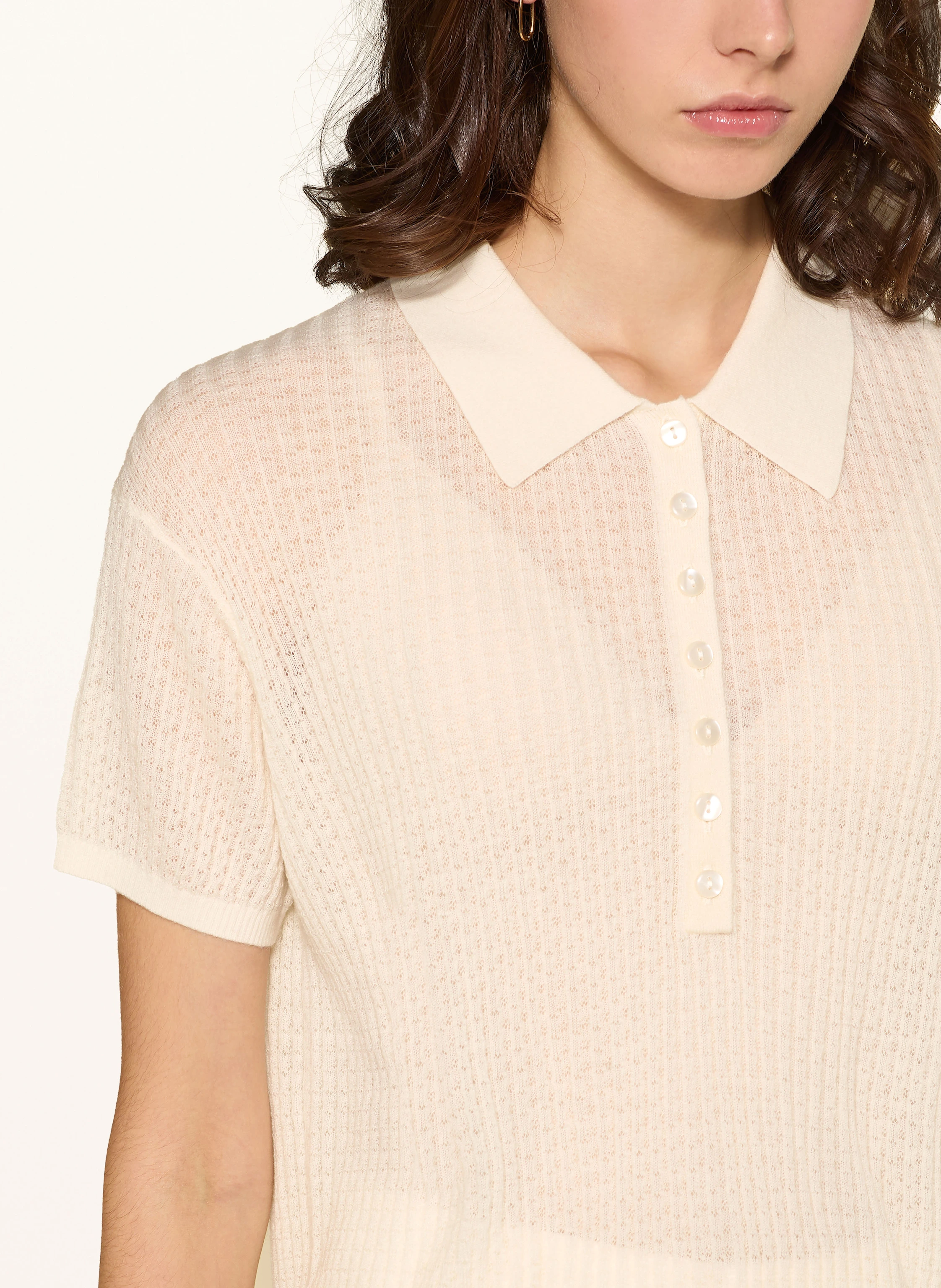 MRS & HUGS Strick-Poloshirt mit Cashmere