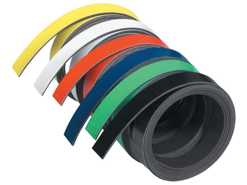 Franken Magnetband 10 mm x 1 m, Weiss Magnetisch haftendes Band