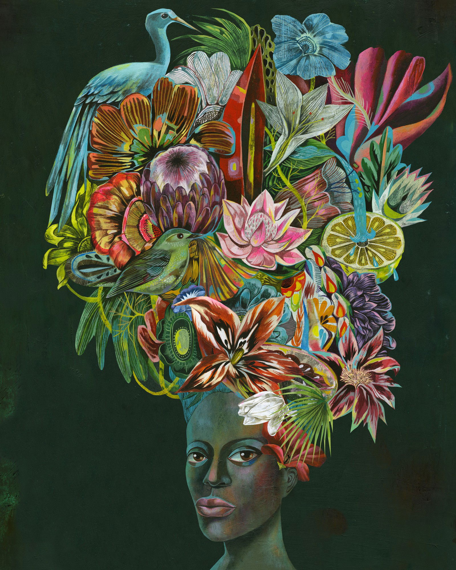 Southafrican Antoinette by Olaf Hajek - Limited Edition. Edition of: 150. Signed.