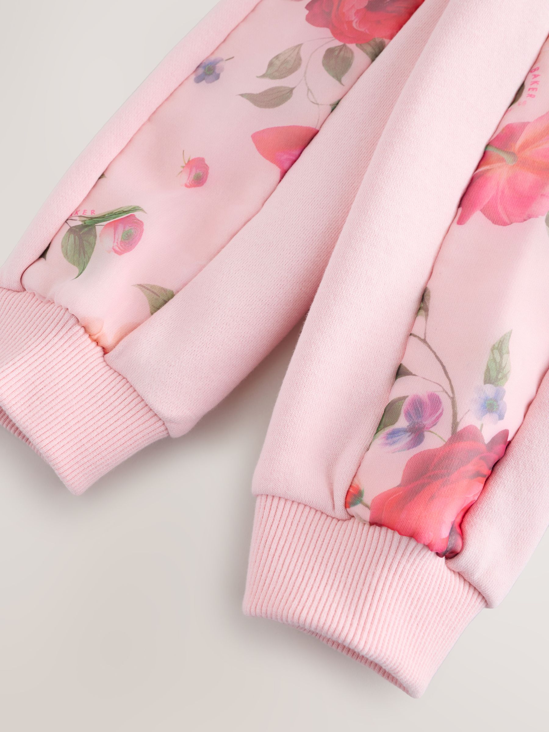 Roze - Baker by Ted Baker Organza Sweatshirt met Bloemenprint & Joggingbroek Set van 2 Stuks