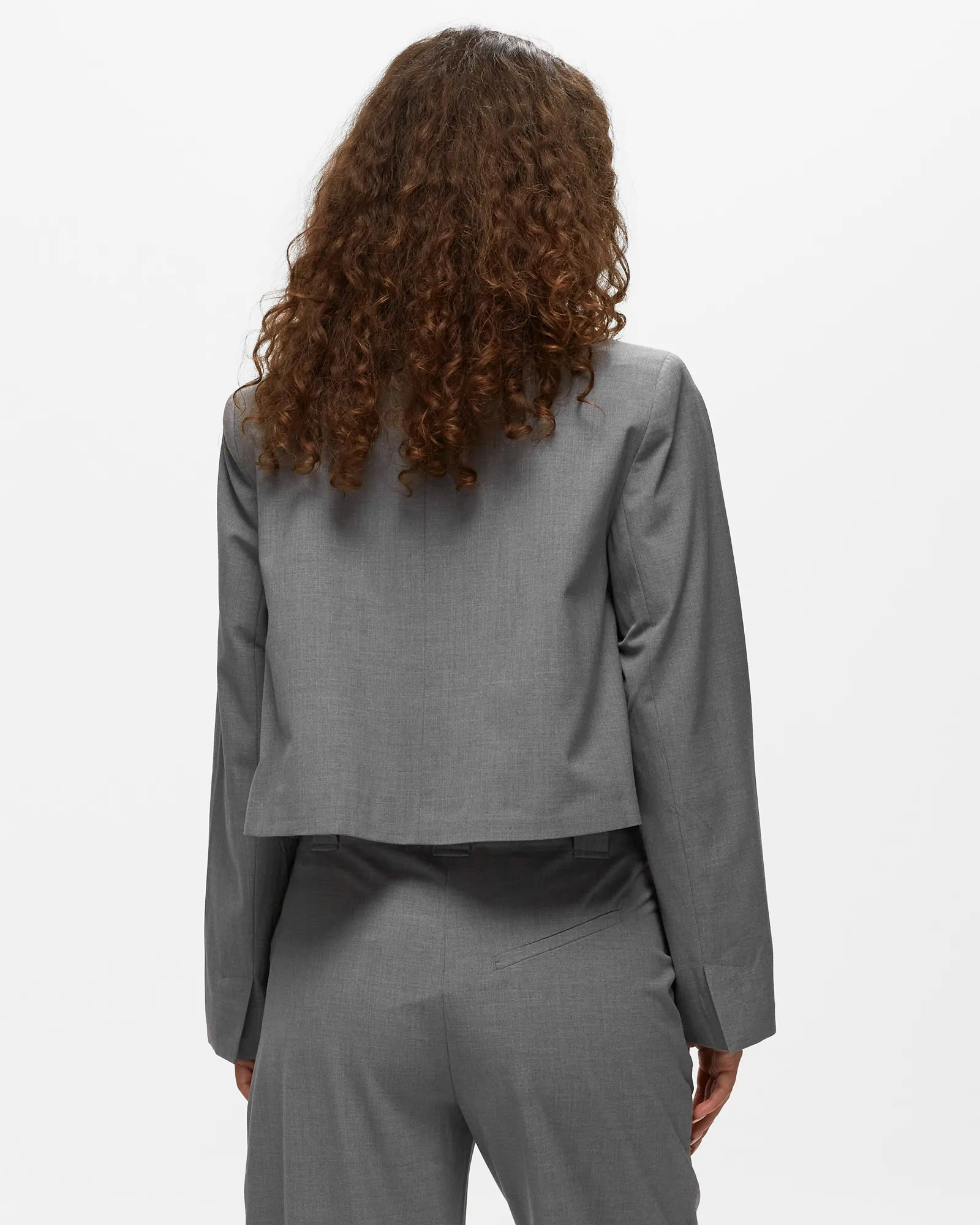 Ganni Drapey Melange Short Blazer