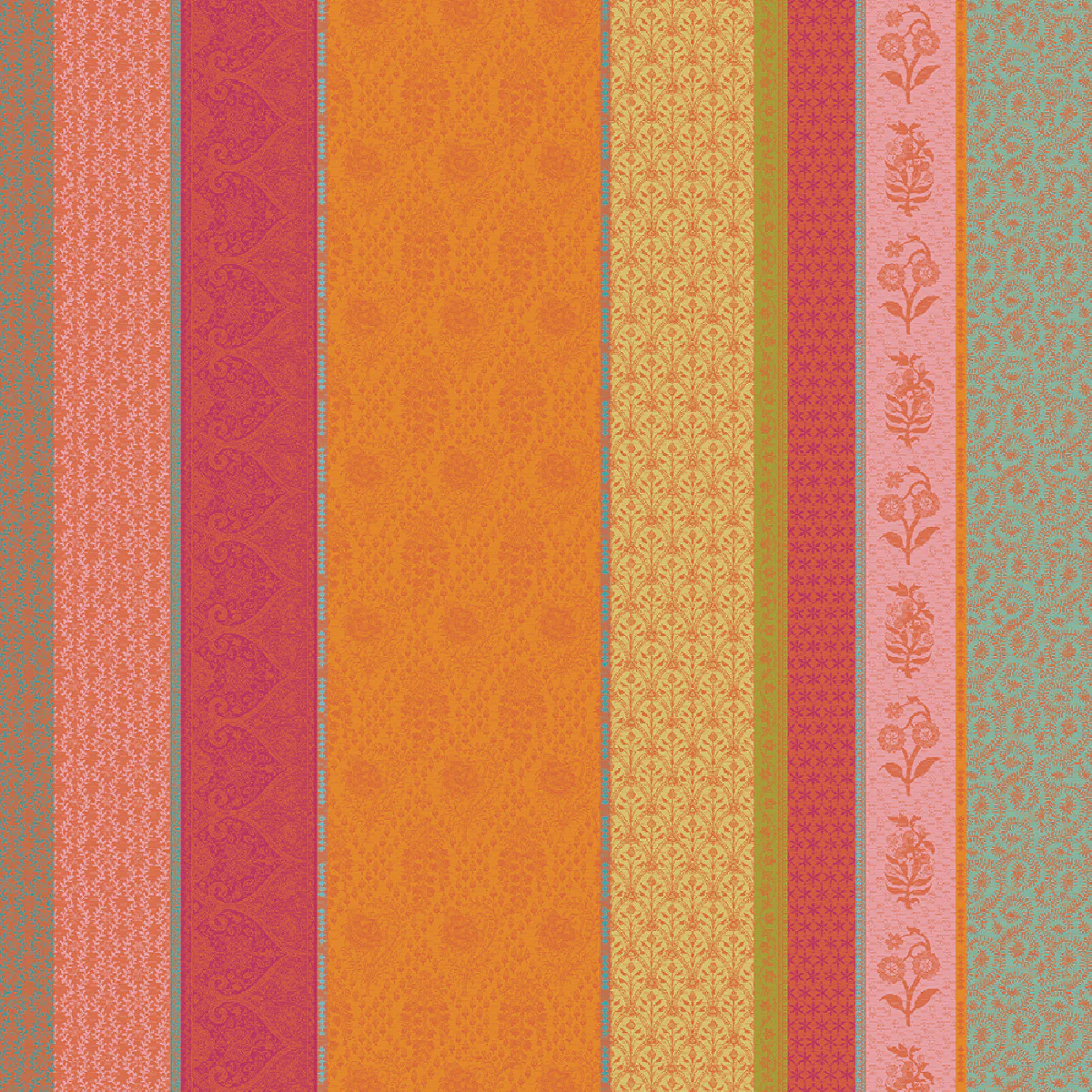Nappe pur coton multicolore 155x260 Garnier Thiebaut