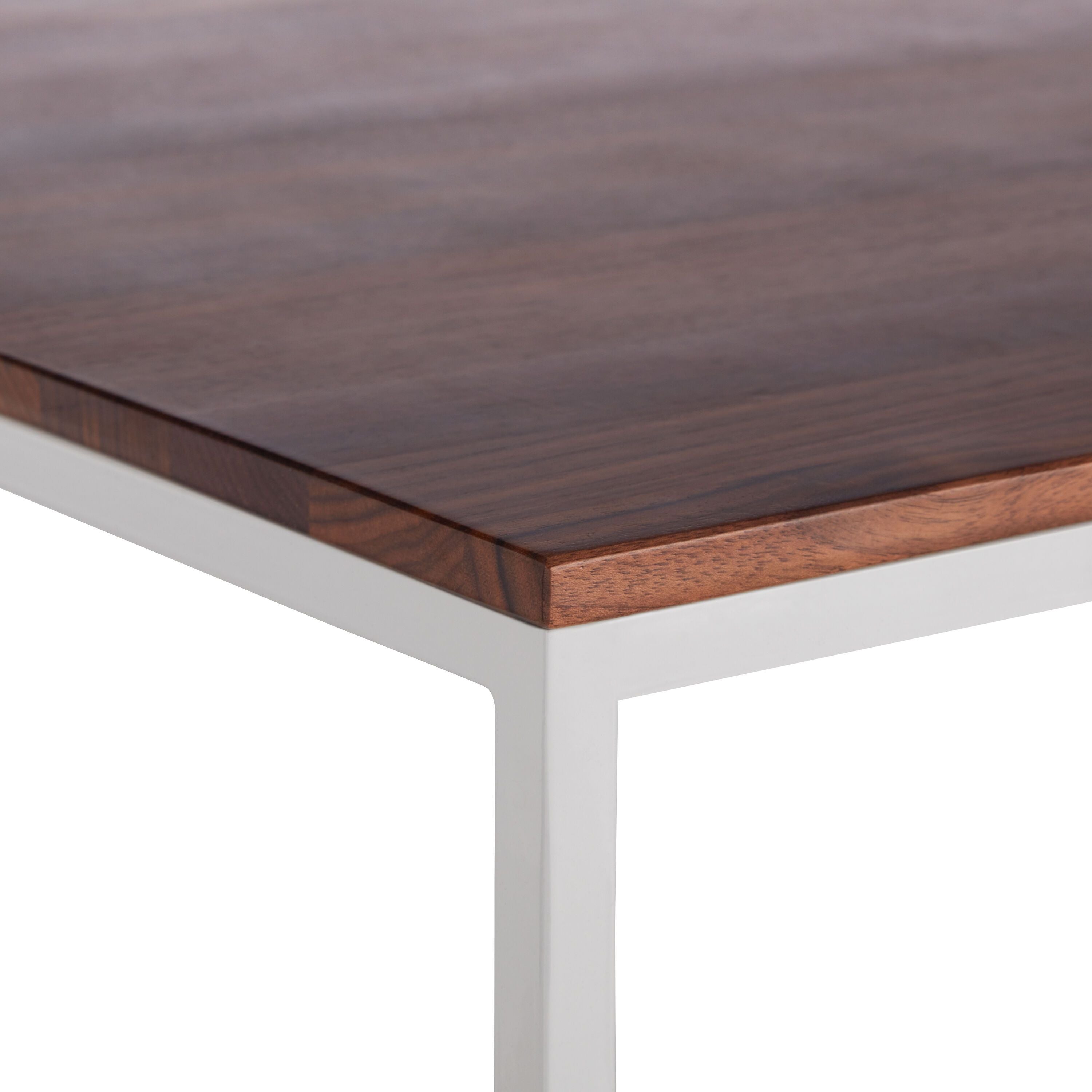 AVEA Salontisch - Nussbaum massiv / grau / B: 90.0 cm x T: 90.0 cm x H: 40.0 cm