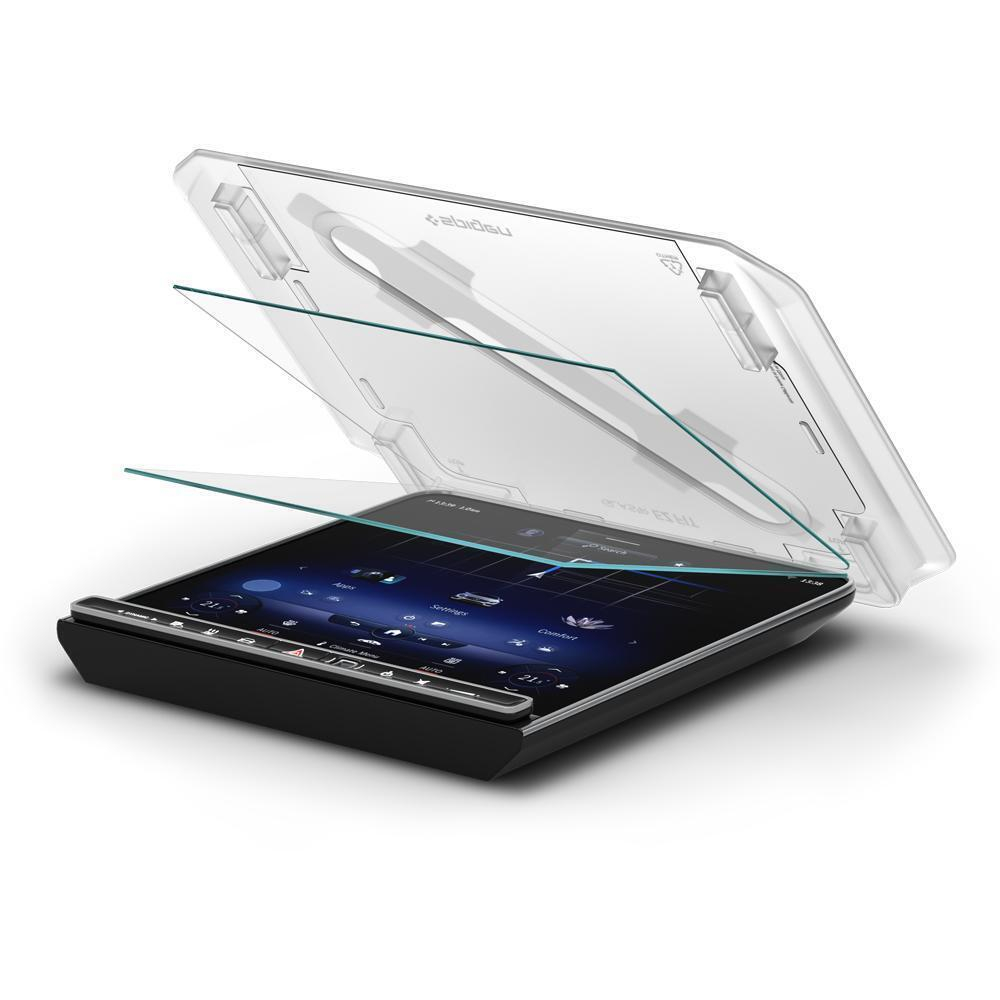 Mercedes Benz S-Klasse (2021-2023) Clear Glas Tr EZ Fit Anti-Glare Auto Panzer Glas   Montagerahmen (AGL03147) - Transparent