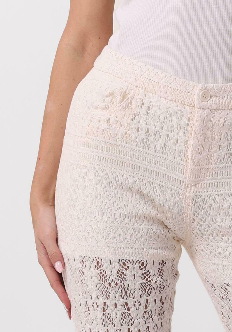 LIU JO creme liu jo pantalon pizzo macrame tp pants