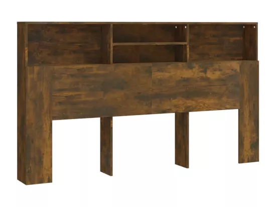 Armoire de tête de lit Chêne fumé 180x19x103,5 cm