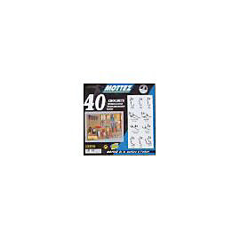 Lot de 40 crochets de rangement universel acier