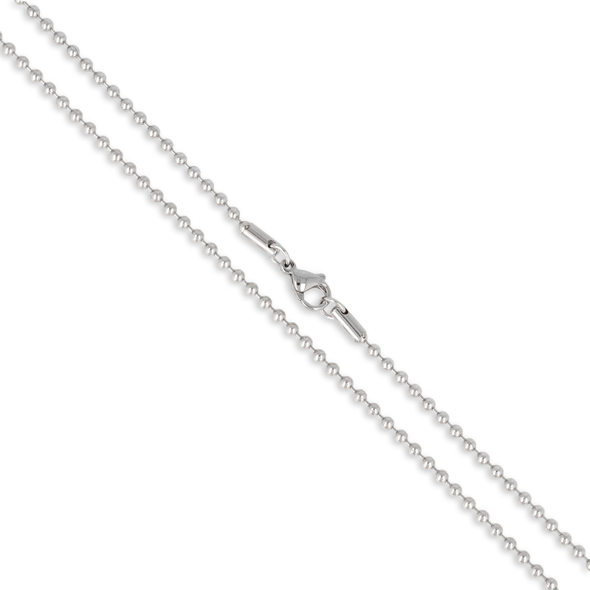 Collier boules 2,4mm Acier inoxydable 316L 55CM