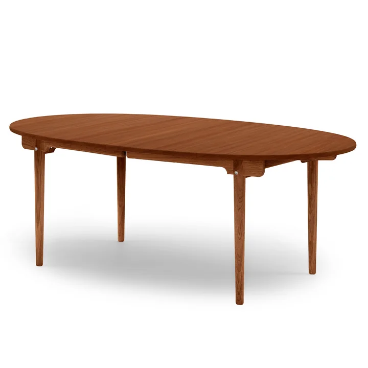 Carl Hansen - CH338 ausziehbarer Esstisch, 200 x 115 cm, Mahagoni geölt (mit Auszug für 2 Platten)