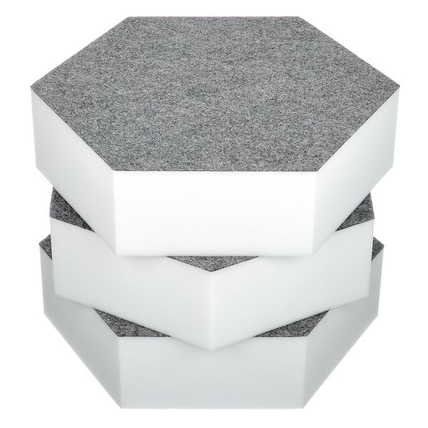 t.akustik Hexagon Melamine Grey 75