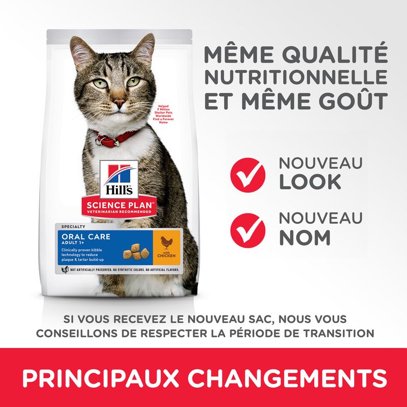 Hill's Science Plan Adult Oral Care poulet à prix discount sur bitiba.fr