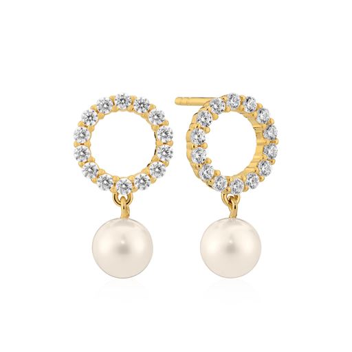 Sif Jakobs Jewellery Biella Perla Uno Øreringe, Gold Plated