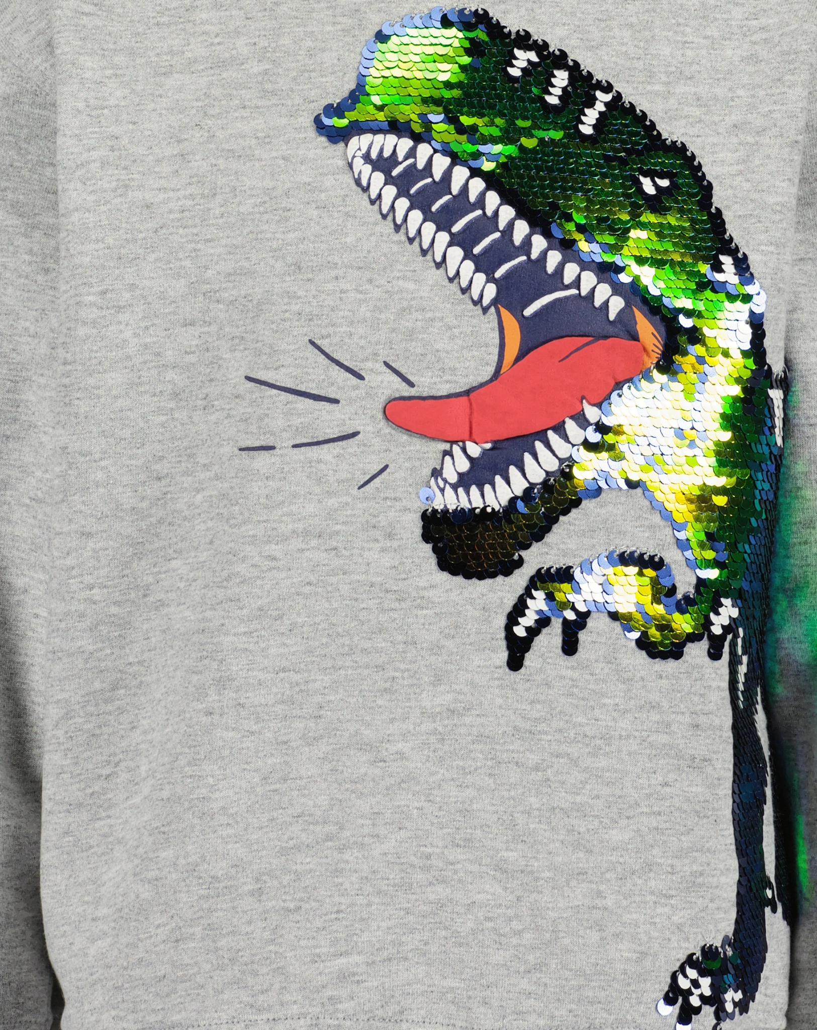 Sweatshirt ROARING DINO in nebel melange