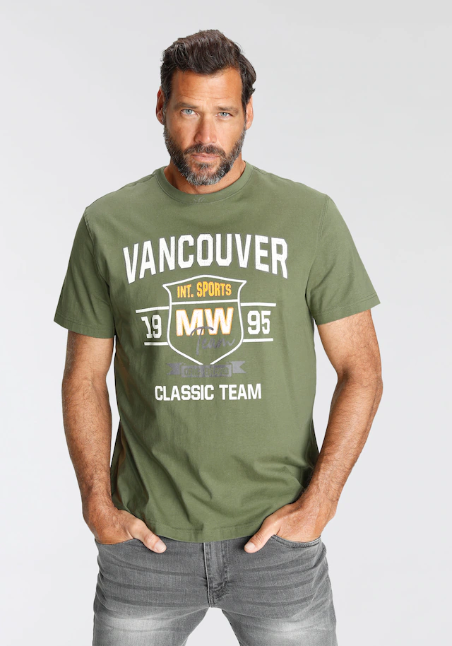 Man's World T-Shirt , Kurzarm,  bedruckt,  Rundhalsausschnitt,  aus Baumwolle