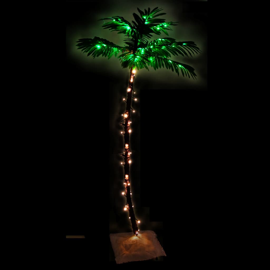 Palmier à led 88 led blanc chaud 150 cm