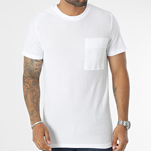 Tee Shirt Poche Blanc