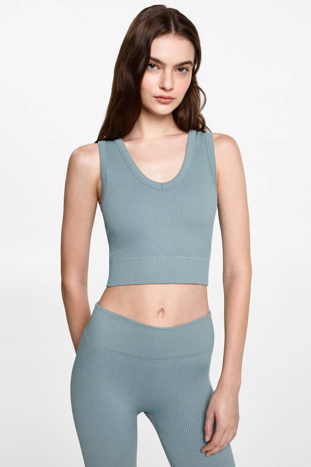 MANGO TEEN legging groen