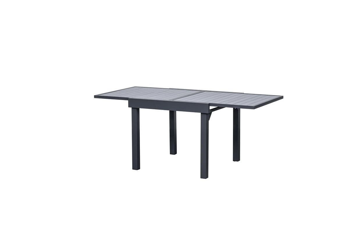 TABLE PIAZZA EXTENSIBLE ALUMINIUM QUARTZ GRAPHITE 8 PLACES