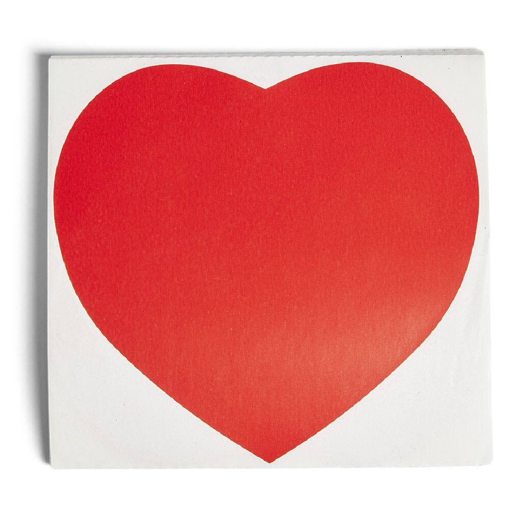 Coeur adhésif rouge x25