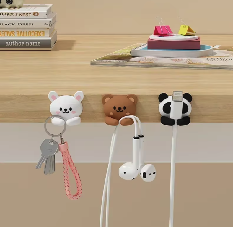 Selbstklebender Kabelhalter Vielzweck Kabelführung Organizer Clip - Panda