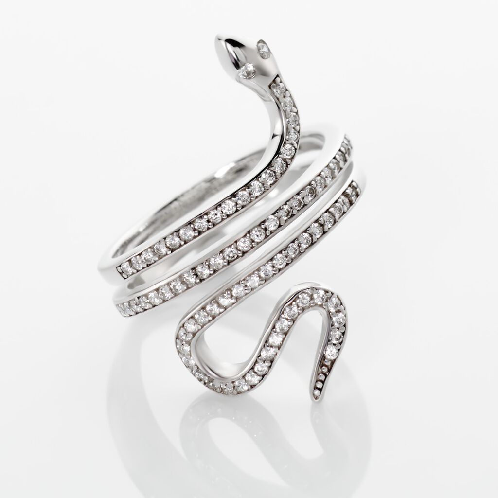 Bague Wesley Argent Blanc Oxydes De Zirconium