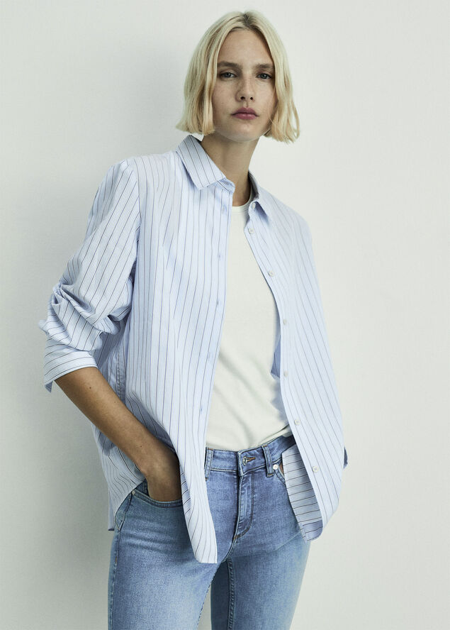 MANGO Low-rise push-up skinny jeans Open blue