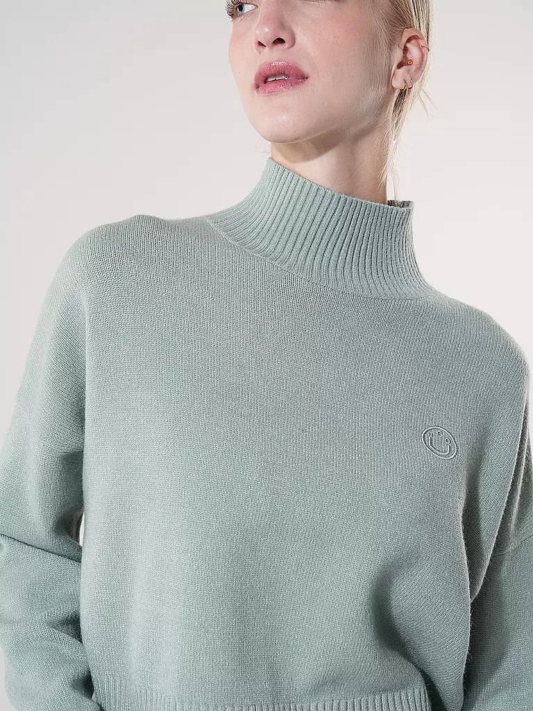 HUGO Rollkragenpullover  grün