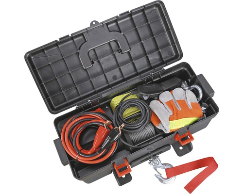 TROJAN draagbare elektrische lier 4000LB staalkabel 12V