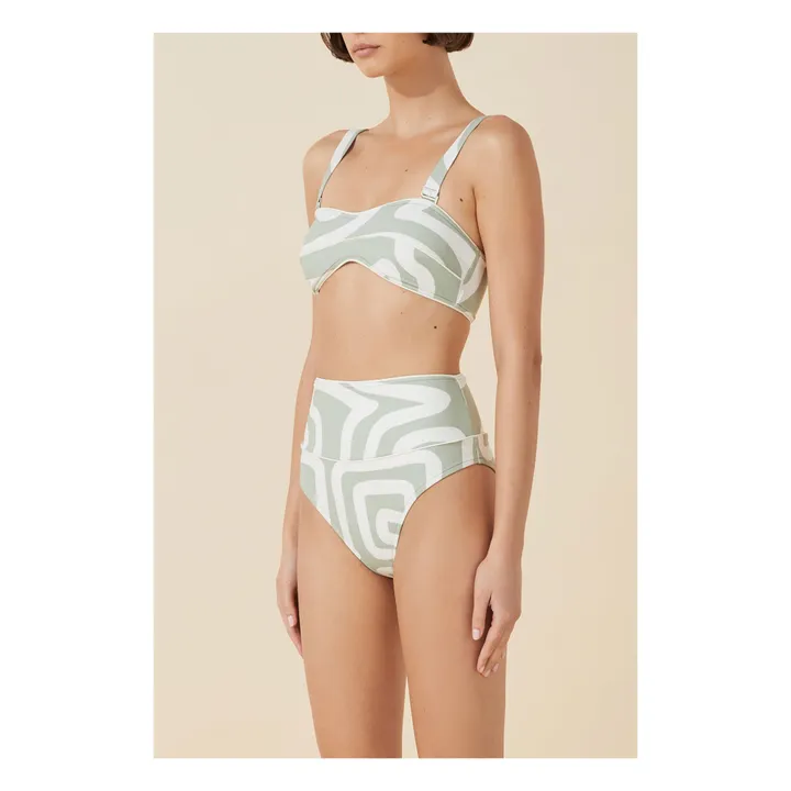 Zulu & Zephyr Haut de Maillot Moss | Gris vert