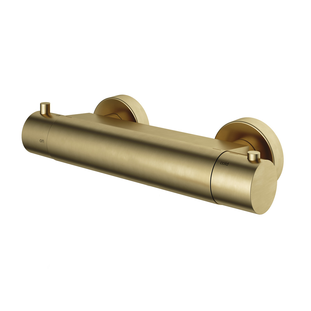 Hotbath Cobber Thermostatische Douchekraan Geborsteld Messing B008