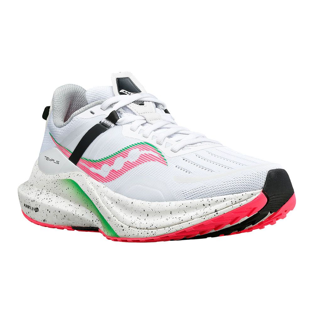 Saucony TEMPUS - Chaussures running Femme white/vizi pink