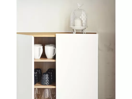 Arista - Casier à bouteilles en bois : Couleur - Blanc