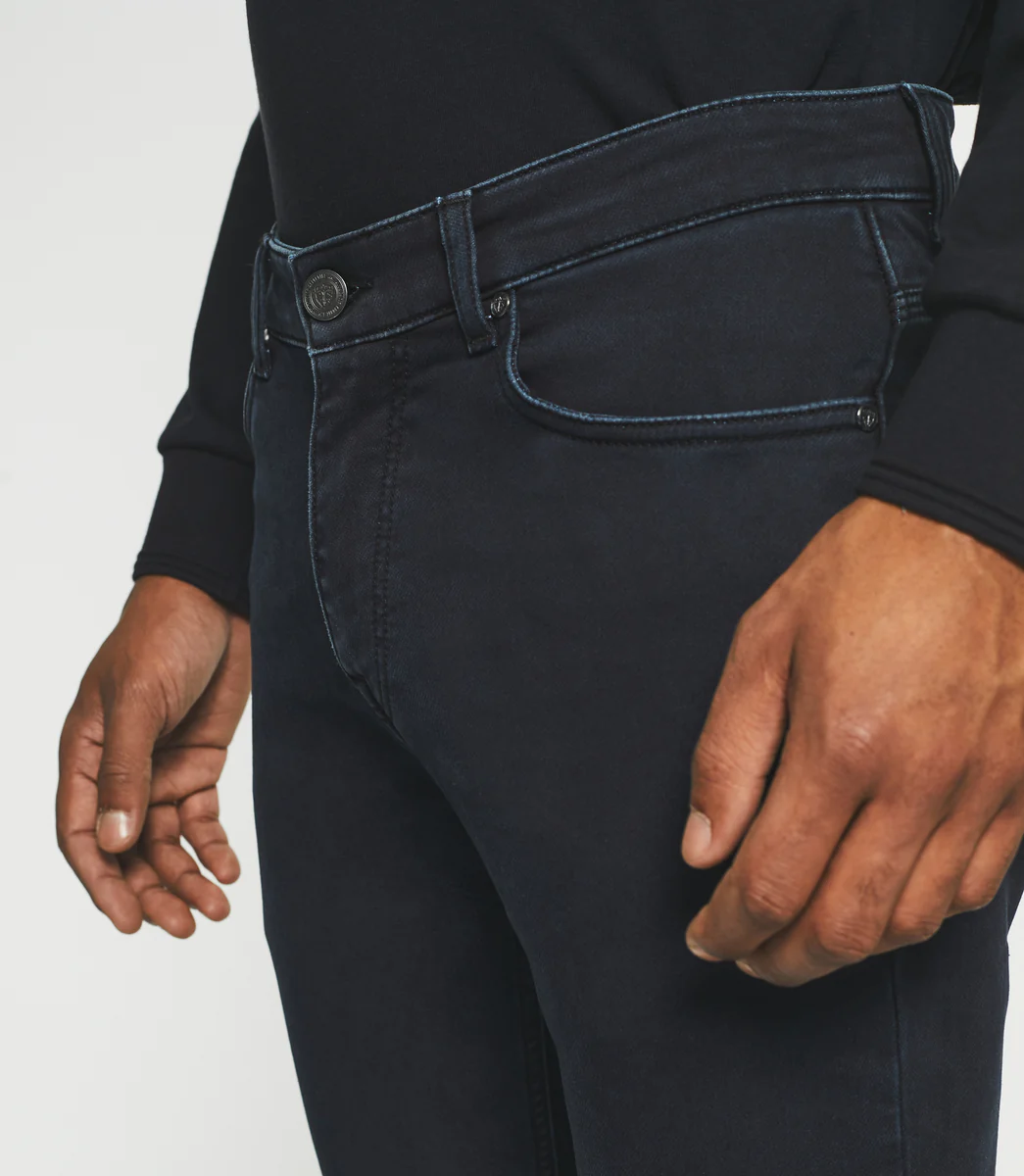 Jean super slim en molleton bleu foncé ETERNELLE