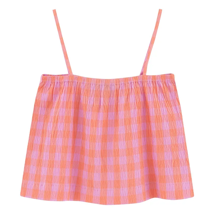 The Tiny Big Sister Top Check Straps | Rose
