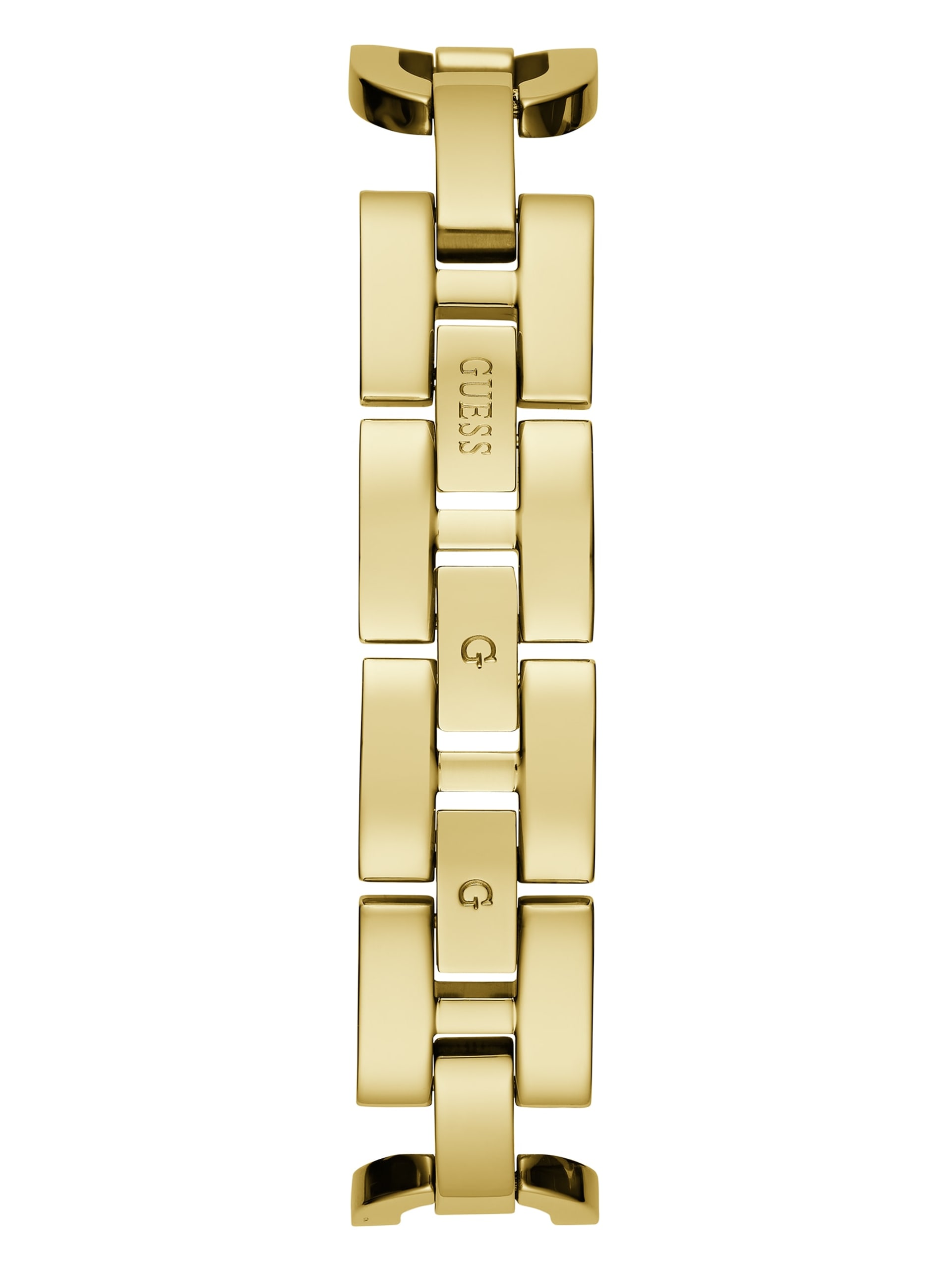 Relógio analógico com cristal dourado