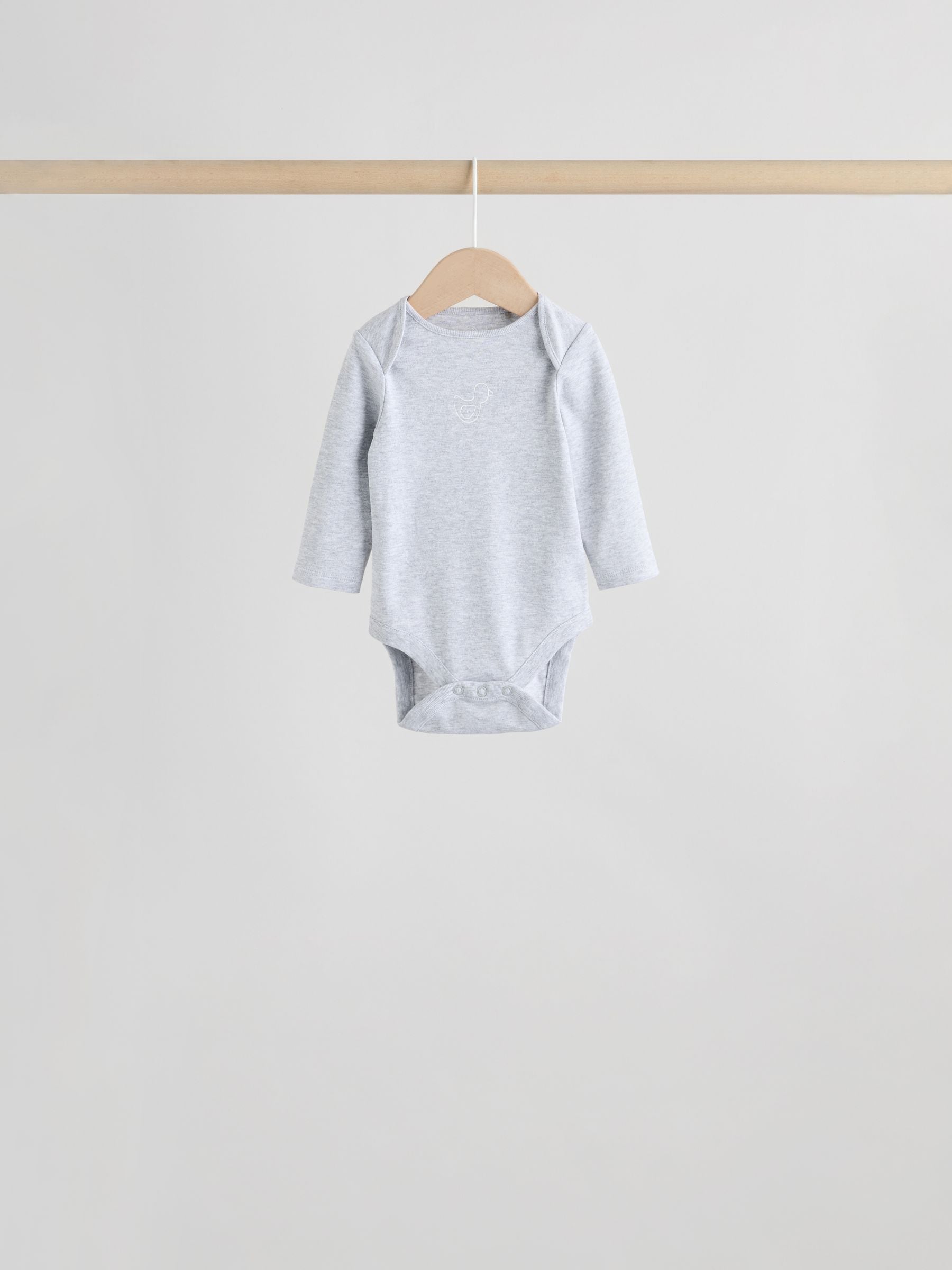 Grijs - Long Sleeved Baby Bodysuits 5 Pack