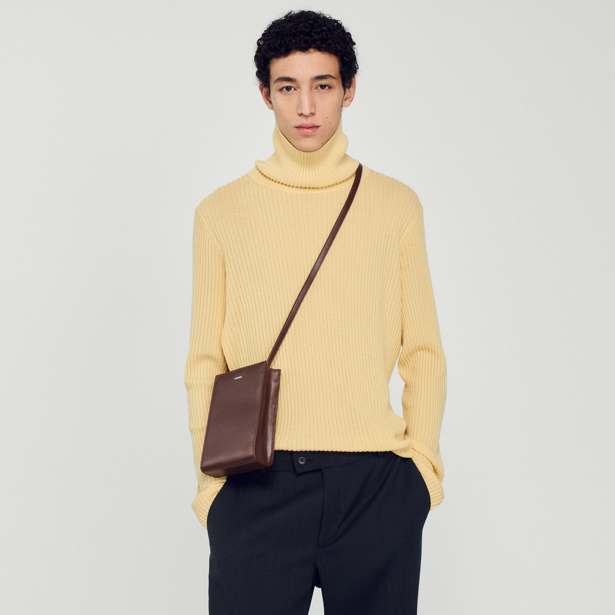 Petit sac en cuir lisse