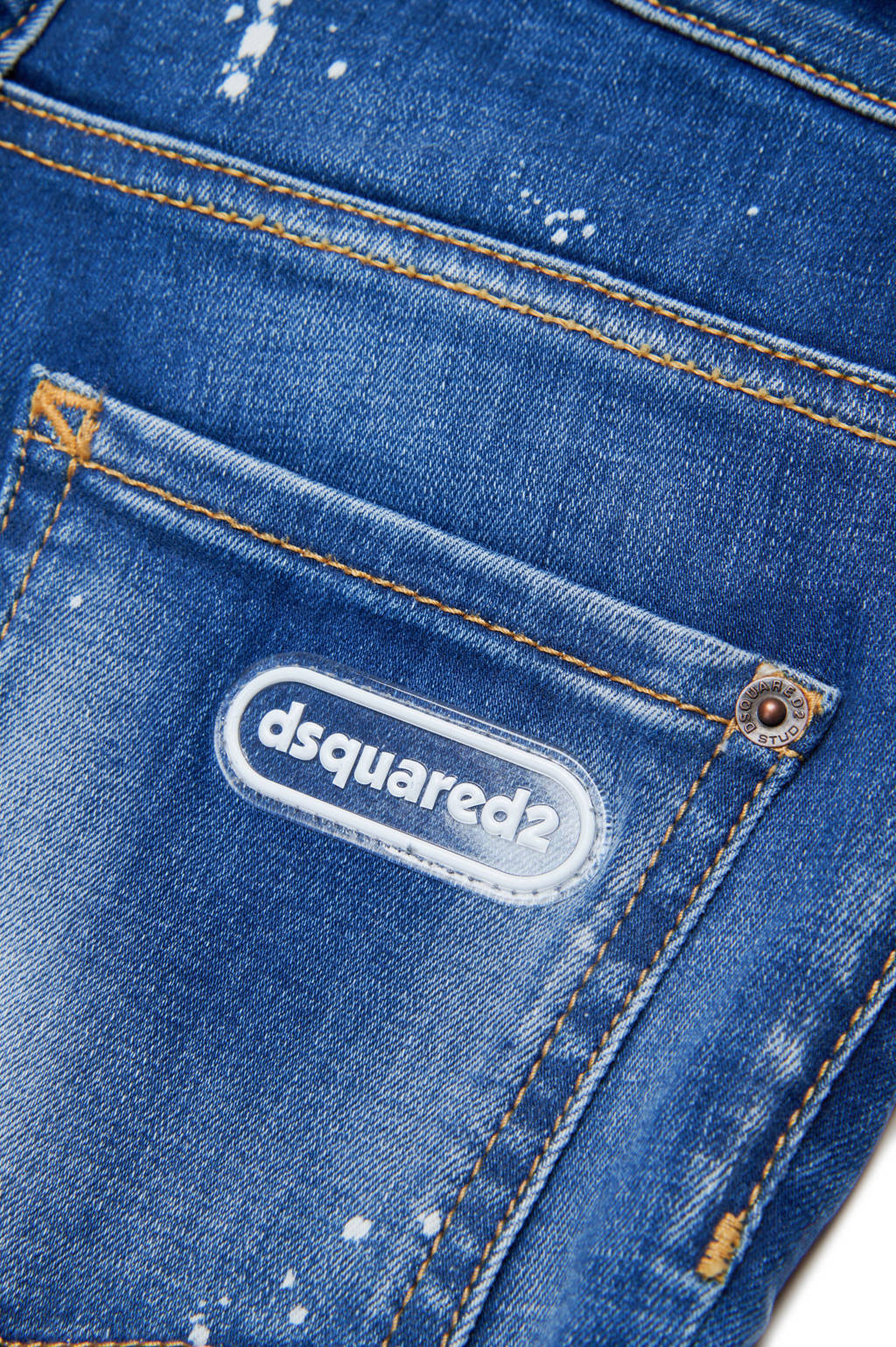 Dsquared2 straight leg jeans medium blue denim